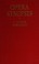Cover of: Opera synopses