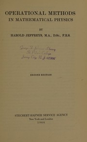 Cover of: Operational methods in mathematical physics. by Harold Jeffreys, Harold Jeffreys