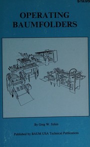 Cover of Operating Baumfolders by greg sykes