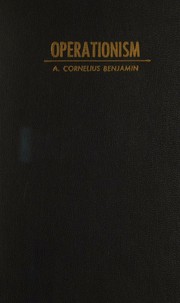 Front cover of Operationism by Abram Cornelius Benjamin