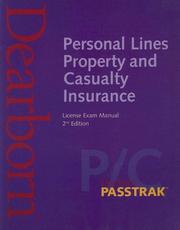 Cover of: Personal Lines Property and Casualty Insurance License Exam Manual
