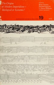 Cover of: The Origins of Modern Imperialism -- Ideological or Economic? [Random House Historical Issues Series, #19]
