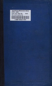 Cover of: Our Lord's earthly life