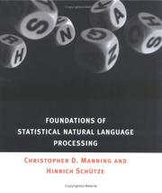 Cover of: Foundations of statistical natural language processing by Christopher D. Manning