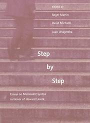 Cover of: Step by step: essays on minimalist syntax in honor of Howard Lasnik