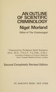 Cover of: An outline of scientific criminology.