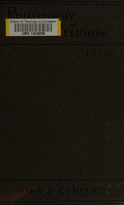 Cover of: Outlines of the philosophy of religion
