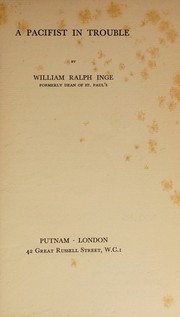 Cover of: A Pacifist in Trouble