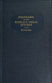 Cover of: A panorama of the world's legal systems