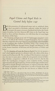 The Papal State in the thirteenth century cover