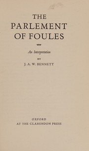 Cover of: The Parlement of Foules: An Interpretation