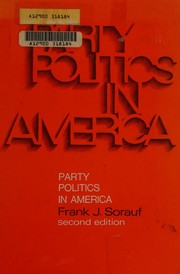 Cover of Party politics in America