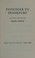 Cover of: Passanger to Frankfurt