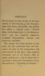 Cover of: The passing of the precentor