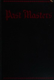 Cover of: Past masters and other papers: [by] Thomas Mann.