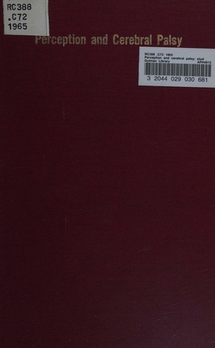 cover of Perception and cerebral palsy