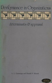 cover of Performance in organizations;