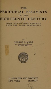 Cover of: The periodical essayists of the eighteenth century,
