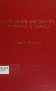 Cover of: Persistence and Change by Ann Frontera, Ann Frontera