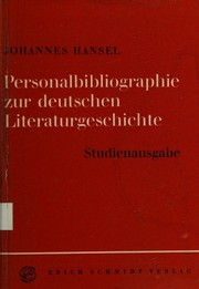 Personalbibliographie zur deutschen Literaturgeschichte