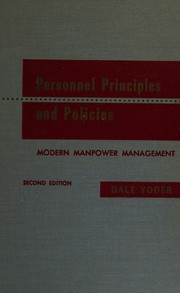 Cover of: Personnel principles and policies: modern manpower management.