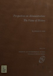 Cover of: Perspectives on administration: the vistas of history