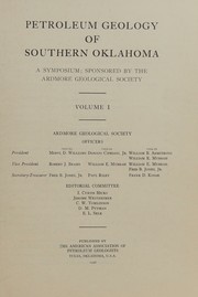 Cover of: Petroleum Geology of Southern Oklahoma Volume I: A Symposium; Sponsored By the Ardmore Geological Society