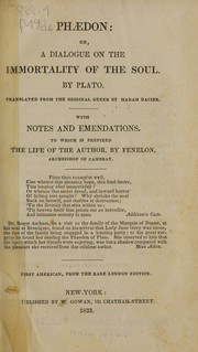 Cover of: Phaedon: or, A dialogue on the immortality of the soul