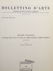 Cover of: Philippe Thomassin, Antiquarum statuarum urbis Romae liber primus, 1610-1622 by Angela Gallottini, Angela Gallottini