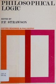 Cover of: Philosophical logic