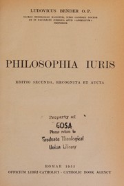 Front cover of Philosophia iuris by Ludovicus Bender