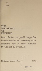 Cover of: Philosophy of Epicurus
