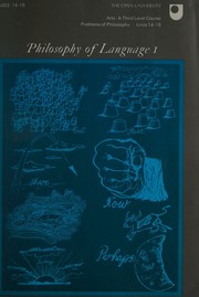 Cover of: Philosophy of language 1