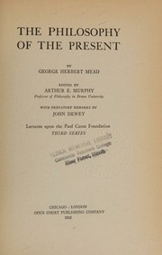 Cover of: The philosophy of the present