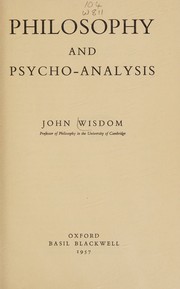 Cover of: Philosophy and psycho-analysis
