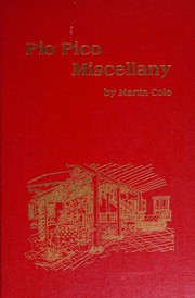 Cover of: Pío Pico miscellany
