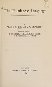 cover of The Pitcairnese language