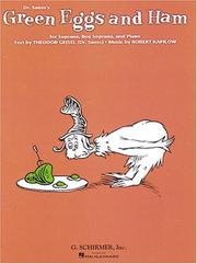 Cover of: Green Eggs and Ham (Dr. Seuss): Vocal Score