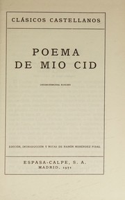 Cover of: Poema del Mio Cid (Clasicos Castellanos, 24)