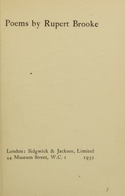 Cover of: Poems by Rupert Brooke