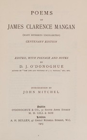 Cover of: Poems of James Clarence Mangan: (many hitherto uncollected).