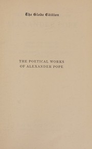Cover of: THE POETICAL WORKS OF ALEXANDER POPE.