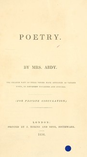 Cover of: Poetry: Sixth series