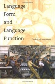 Language form and language function by Frederick J. Newmeyer