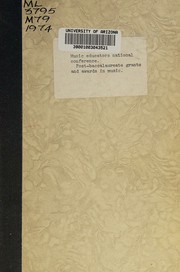 Cover of: Post-baccalaureate grants and awards in music.