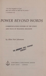 Cover of: Power beyond words: communication systems of the spirit and ways of teaching religion.