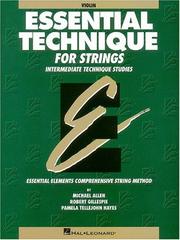 Cover of: Essential Technique for Strings - Violin: Intermediate Technique Studies
