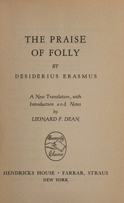 Cover of: The Praise of Folly by Erasmus (translated by Leonard F. Dean), Erasmus (translated by Leonard F. Dean)