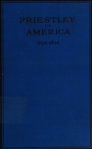 cover of Priestley in America, 1794-1804
