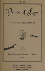 Cover of: Prince of foxes